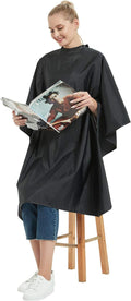 PERFEHAIR Hair Cutting Cape with Snaps Closure, Salon Hairdressing Styling Barber Cape with Hand Holes-51 x 58 Inches, Black
