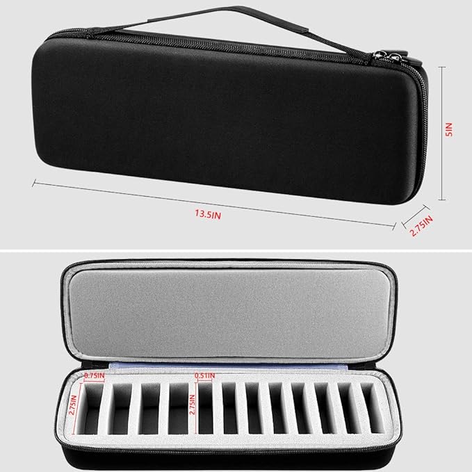 Comecase Clipper Blade Case Holder Organizer, Hard EVA Travel Carrying Storage for Wahl/for Andis/for Oster A5 Detachable Blades, Holds 12 Blades for Barbers and Pet Groomers (Box Only)
