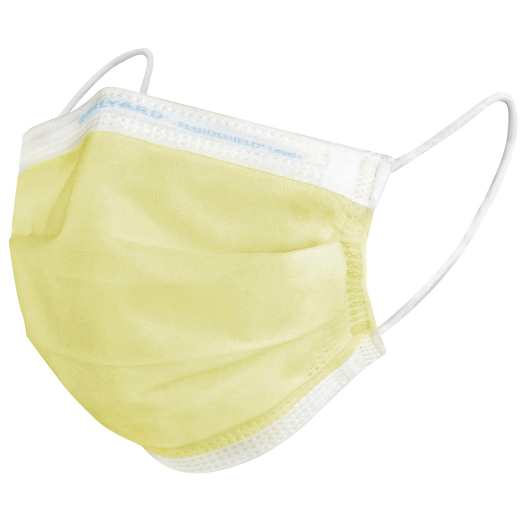 HALYARD Level 1 Disposable Procedure Mask, Earloops, Yellow, 47567 (Box of 50)
