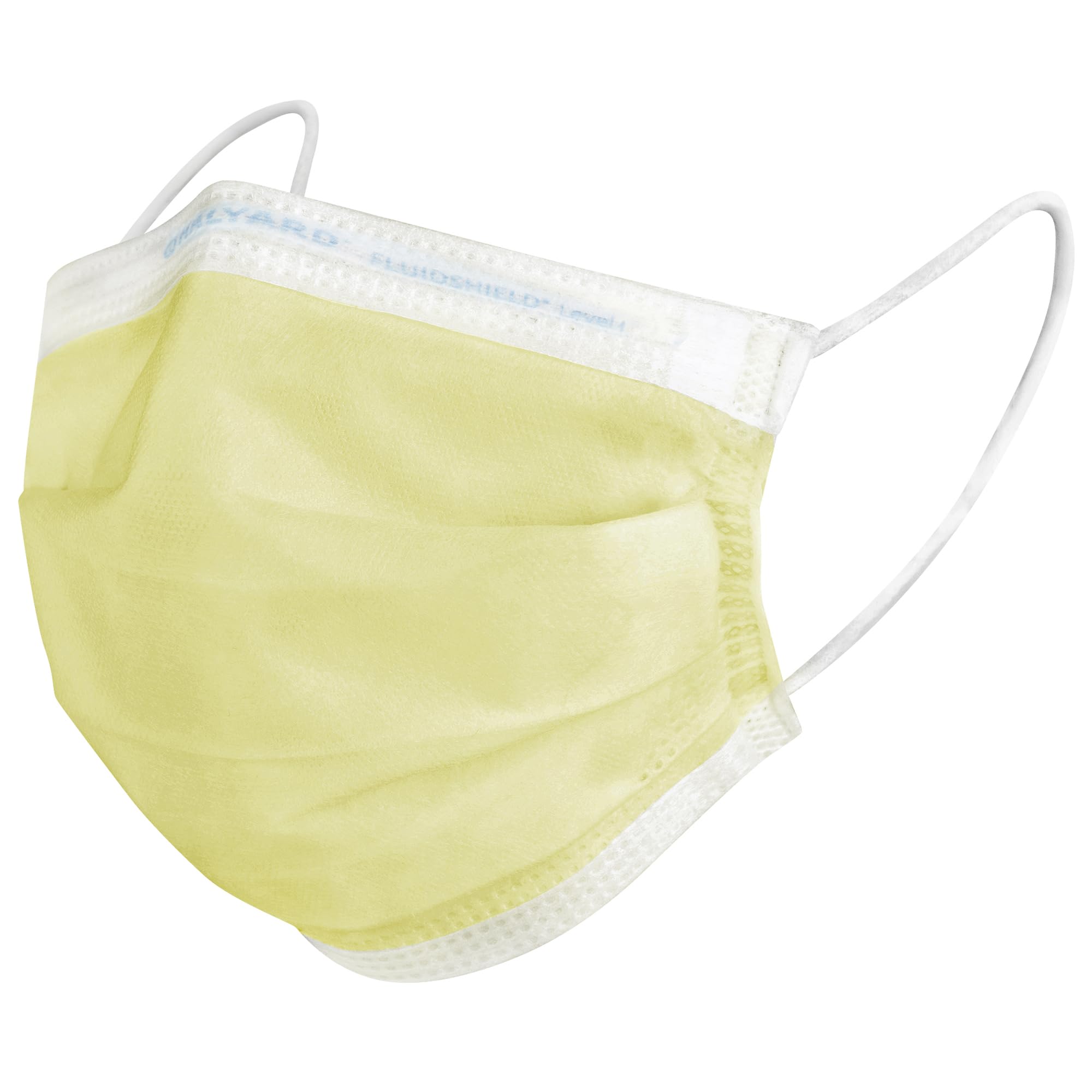 HALYARD Level 1 Disposable Procedure Mask, Earloops, Yellow, 47567 (Case of 500)