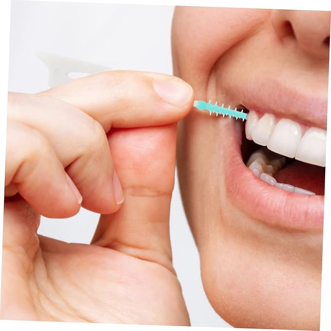 PartyKindom 80pcs Interdental Cleaning Brushes Flexible Gum Massagers Portable Teeth Cleaner Tools for Oral Care Picks Each