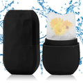 Ice Roller for Face and Eye, Upgraded Ice Face Roller Facial Beauty Ice Roller Skin Care Tools, Ice Facial Roller Gua Sha Face Massage, Silicone Ice Mould for Face Beauty Remove Fine Lines (Black)