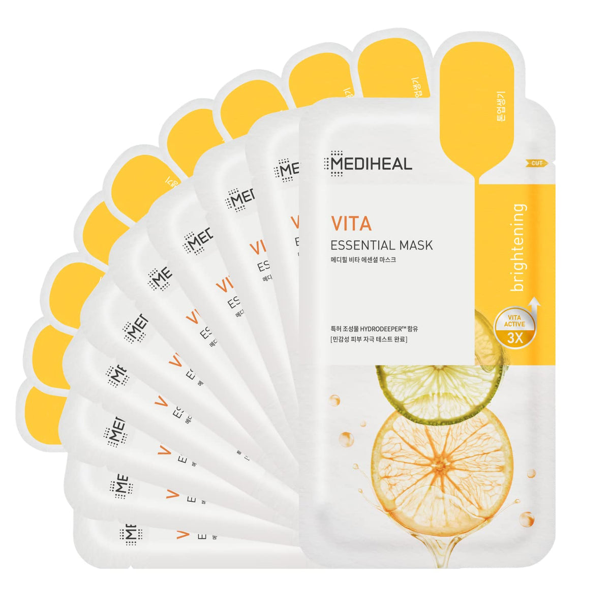 Mediheal Best Korean Sheet Mask - Madecassoside Essential Face Mask 10 Sheets For Sensitive Blemish Prone All Skin Types Hydrating Moisturizing Calming Soothing