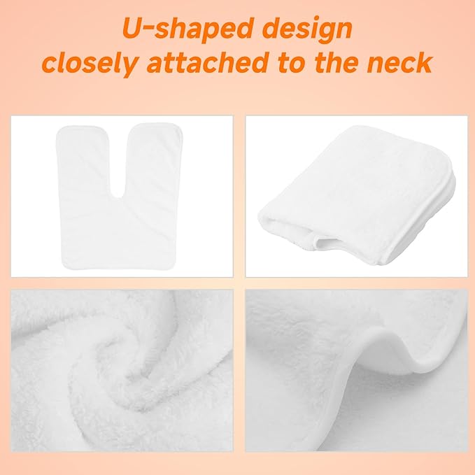 3Pcs Facial Towels for Estheticians, Soft Absorbent Microfiber Soft Spa Towel for Skincare, Massage U Shaped Spa Towel(Beige,3Pcs)