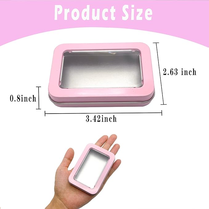 MatFirsmo Cotton Swab Holder for Travel, 2 Pcs Portable Small Dental Floss Holder Empty Metal Cotton Ball Holder, Travel Floss Picks Case with Dustproof Lid for Cotton Swabs Hair Ties Floss, Pink