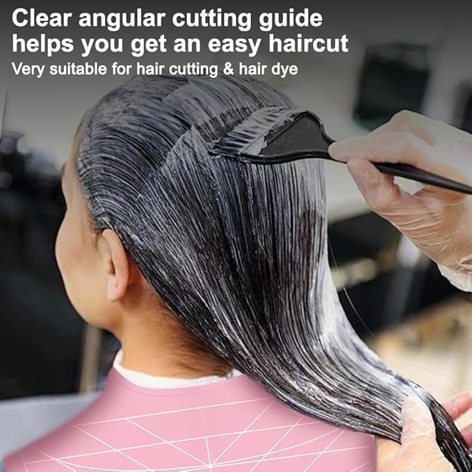 Derkerry Silicone Hair Cutting Guide Collar Waterproof Cutting Mat - Pink