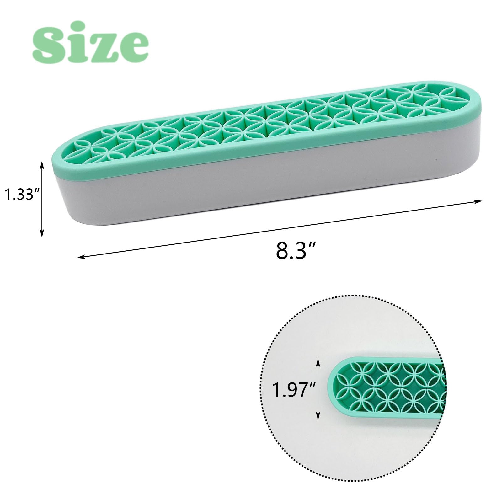 TANG SONG 1 PC Silicone Make up Brush Holder Cosmetic Storage Box Desktop Organizers (Green)