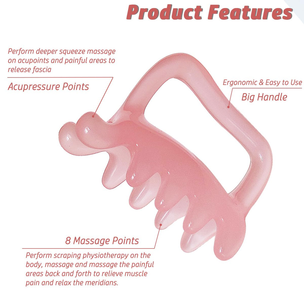 Large Fascia Massage Blaster Tool for Cellulite, Myofascial Release, Muscle Knots, Trigger Points, Cellulite Massager Tool for Body Tension Relief Promote Lymphatic Circulation Pink