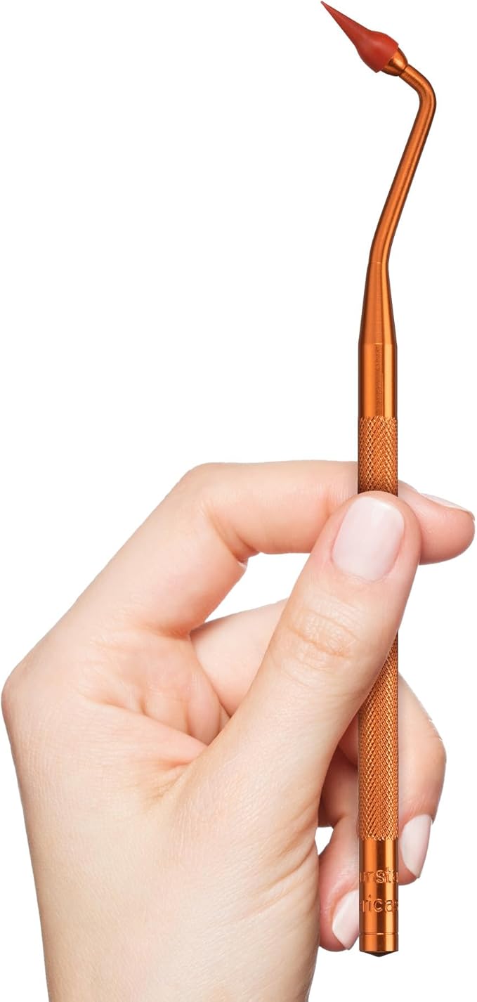 GUM Stimulator Permanent Handle with 1 Rubber Tip, Long-Handled Gum Massager & Plaque Remover for Teeth and Gum Health, 1 Count