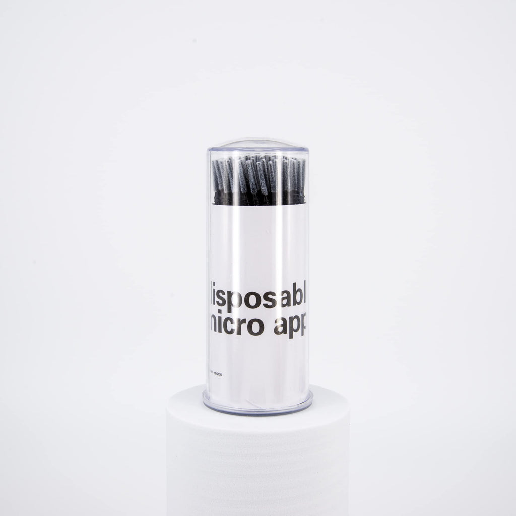 i-Laesh 400pcs Disposble Micro Applicators Brushes for Eyelash Extension Cotton Swabs Makeup Oral and Personal Care Mini Grafted Bottled Remove Glue - Black (Bottled - Pro Grip)
