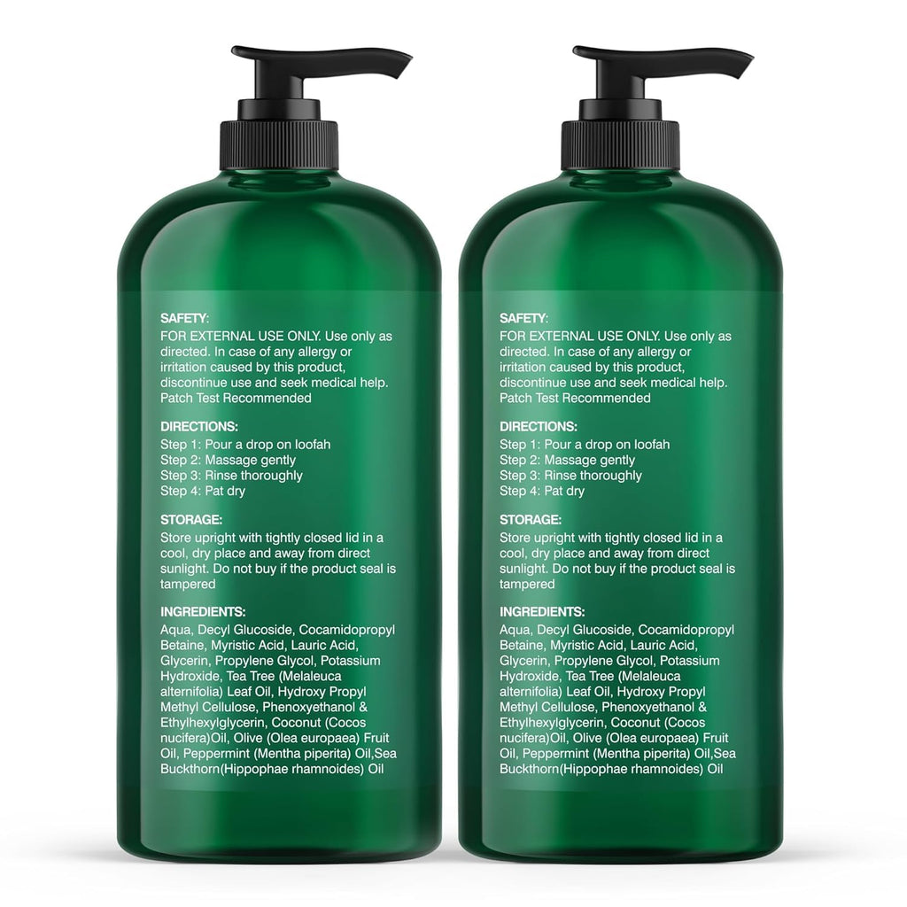 Botanic Hearth Tea Tree Body Wash - 16 Fl oz Pack of 2