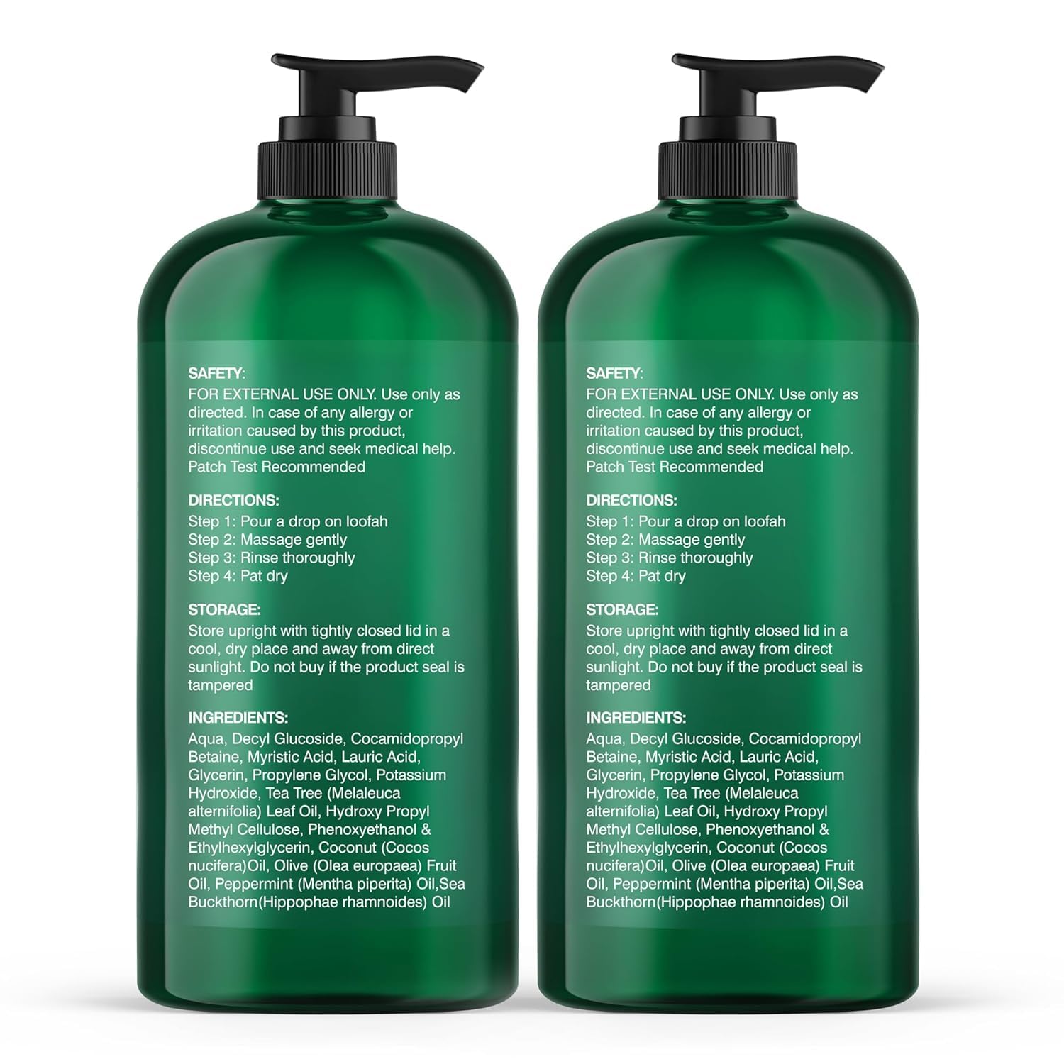 Botanic Hearth Tea Tree Body Wash - 16 Fl oz Pack of 2