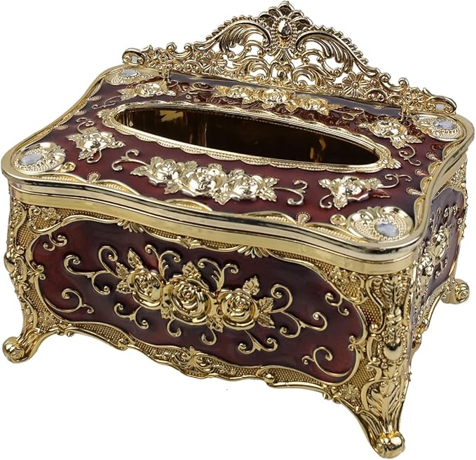 Geesatis Tissue Box Cover, Rectangle Tissue Box Holder,7.5''x5''x4''