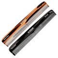 Kent 6T-6T G Fine Tooth and Wide Tooth Hair Comb, Handmade Styling Comb for Hair Care, Barber Combs, Beard Combs For Men, Styling Grooming for Men, Women and Kids