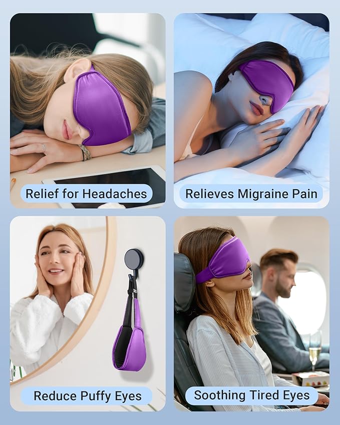 NEWLA Cooling Eye Mask for Puffy Eyes: Fsa Eligible Items Hsa, Ice Eye Pack for Migraine After Surgery Relief - Reuable Cold Compress for Headache Puffiness - Comfortable Perfect Fit Gel Sleep Mask