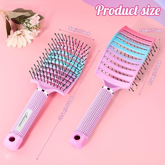 Bsisme Hair Brush, Curved Vented Detangling Brush for Faster Blow Drying