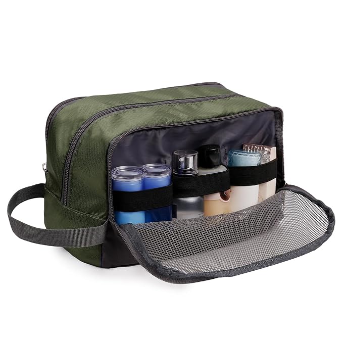 WANDF Travel Toiletry Bag for Men, Small Dopp Kit for Toiletries