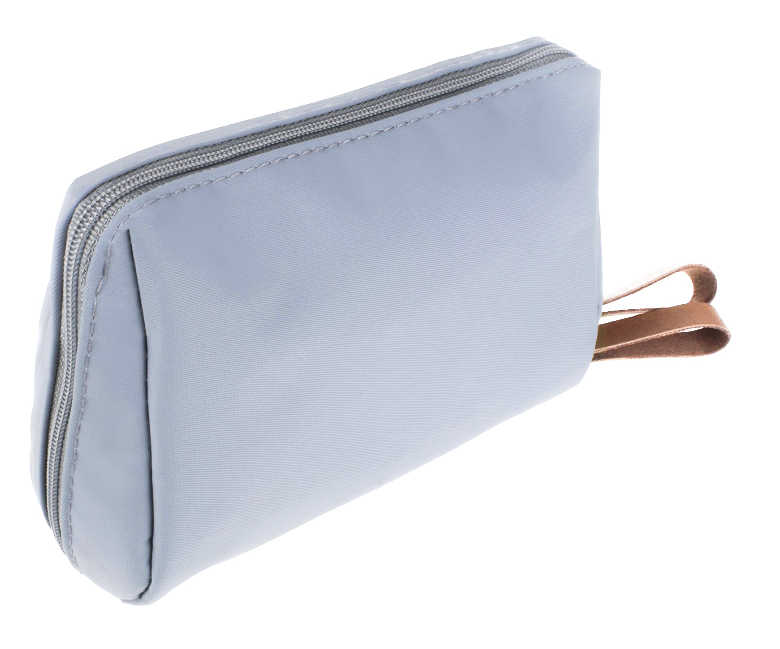 Kososuru Small Makeup Bag for Purse Portable Waterproof Cosmetic Bag Travel Makeup Pouch for Women (Grey, Square)