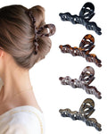 HOKEMP 4 Pack Large Claw Clips for Women Thick hair - 5.12 Inch Hair Claw Clips Non-slip Hair Clips with 360° U-Shaped Spring Strong Hold Hair Clips for Long Curly Hair (Color 3)