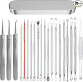 2026 Professional Pimple Popper Tool Kit, 20 PCS Blackhead Remover Tools，Blackhead Remover Comedone Extractor Tools for Removing Zit on Face - Acne Removal Kit with Metal Case (Silver)