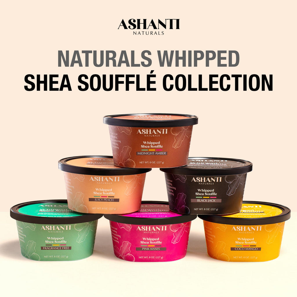 Ashanti Naturals Scented Whipped Shea Butter | African Body Butter for Men w/Coconut and Almond Oil (Blackjack Souffle, 8 oz)