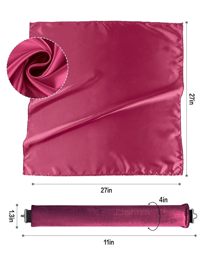Seritant Heatless Curls Overnight with Satin Head Scarf, Velvet Hair Rollers for Blowout Look, No Heat Curling Rod for Long Thick Hair, Soft Sleep In Flexi Rods - 4PCS(7)