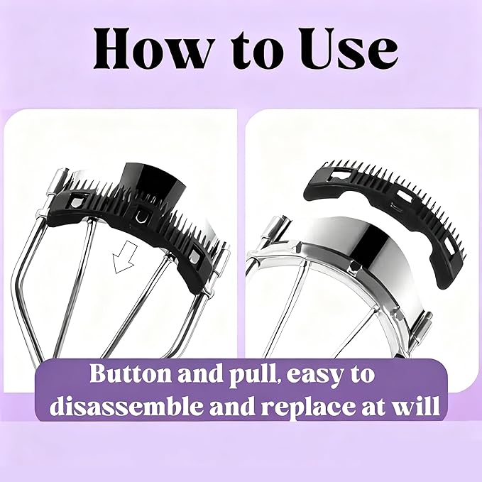 28 Packs Compatible with Zowor Upgraded Eyelash Curler Refills with Comb,Silicone Eye Lash Curlers Refill Pads Only Fit for Eyelash Curler with Comb