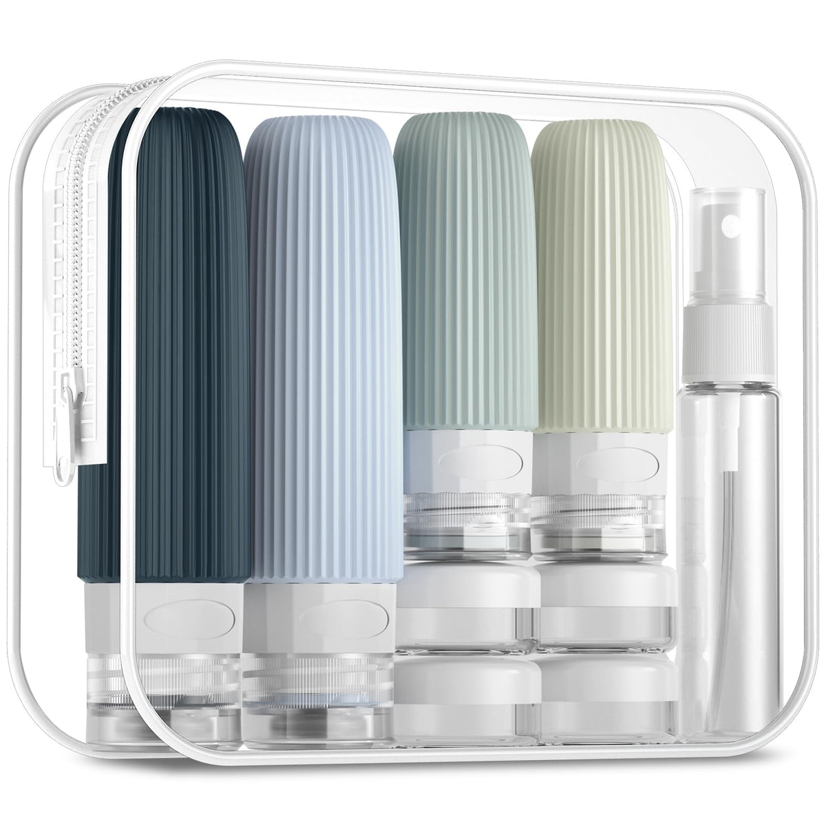 Mrsdry 16 Pack Travel Bottles for Toiletries, Large 6oz Silicone Travel Containers, Leak Proof Refillable Liquid Shampoo And Conditioner Travel Essentials