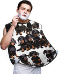 Tropical Fruit Pineapple Print Beard Bib Shaving Apron, Beard Hair Trimming Cape Gift For Dad