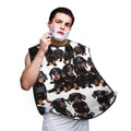 YQxwJL Dachshund Weiner Pet Dog Print Beard Bib Shaving Apron, Beard Hair Trimming Cape Gift For Dad