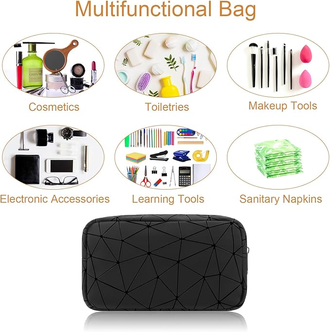 Period Bag for Girls Womens, Leather Sanitary Napkin Storage Bag, Portable Menstrual Pad Bag Period Pads Pouch, Small Make Up Bags(Black)