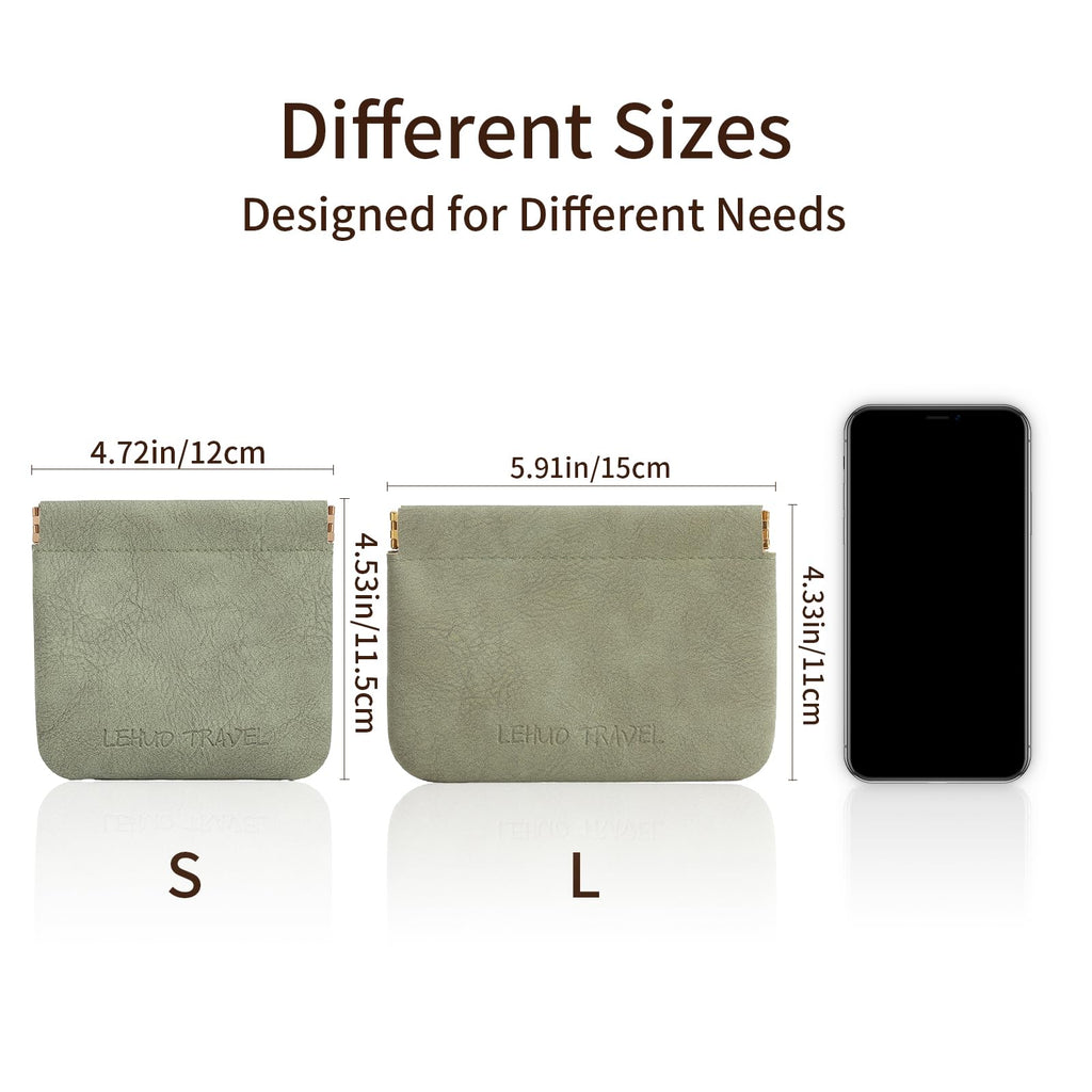 RIGHT AWAY 2 PCS Small Makeup Bag for Purse,Mini Cosmetic Organizer Make Up Bag for Women,Squeeze Coin Purse Pouch,Portable Tiny Makeup Pouches for Cosmetic Accessories,Lipstick, Jewelry, Card, Coins
