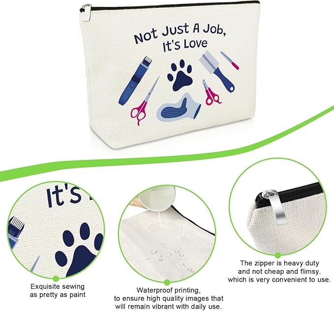 Dog Grooming Gifts Makeup Bag Thank You Gift for Dog Groomer Women Pet Animal Hairdresser Stylist Coworker Cosmetic Bag Pet Groomer Gifts Christmas Thanksgiving Day Birthday Present Travel Pouch