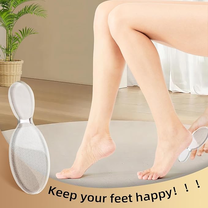 RedFlow Glass Nail File Set - 3.1 Pack, Professional Manicure Set, Nail Buffer with Nano Glass Foot Files and Nail Files for Natural Nails, Removing Calluses