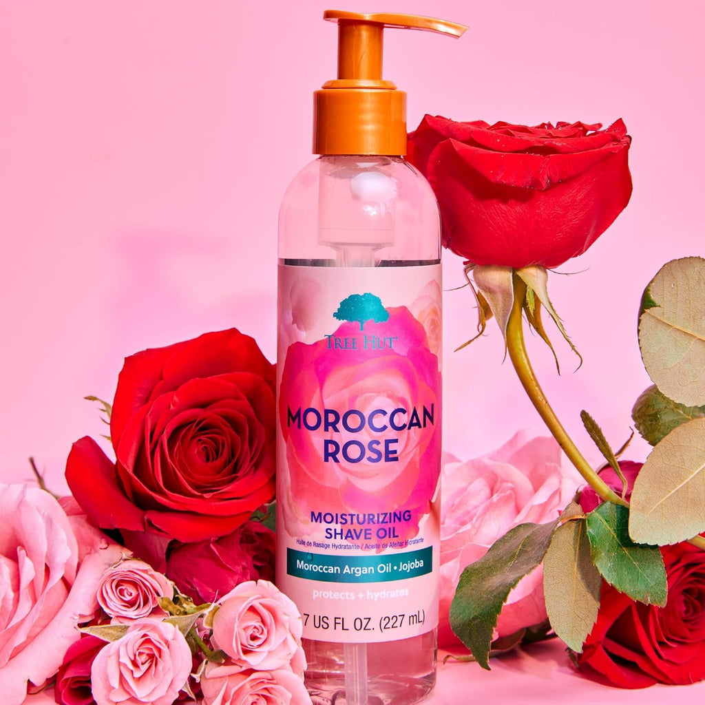 Tree Hut Moroccan Rose Moisturizing Shave Oil, 7.7 Fl Oz
