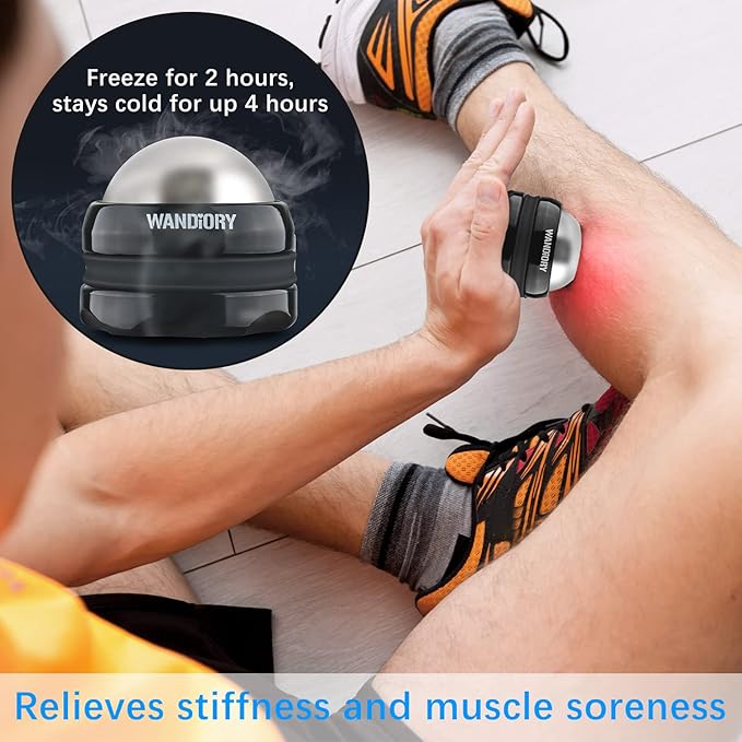 Ice Roller Ball, Cold Hot Massage Muscle Recovery Ball, Stainless Steel