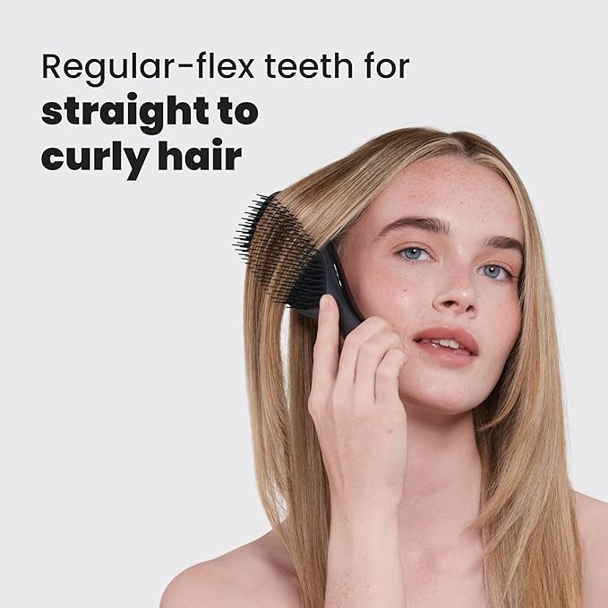 Tangle Teezer Ultimate Detangler Brush, Straight to Wavy, Liquorice Black