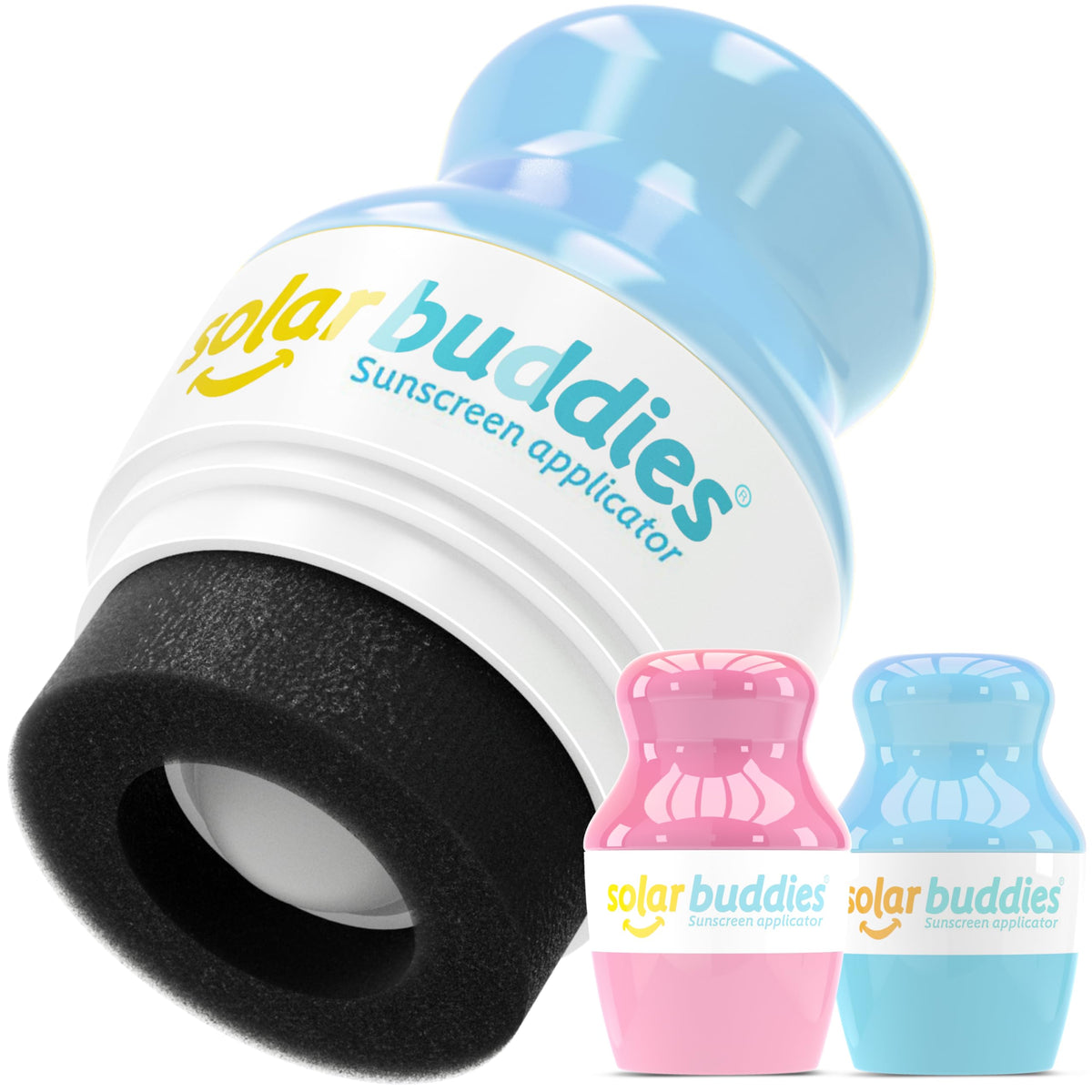 Solar Buddies Sunscreen Applicator – Full Green & Blue Duo – BPA-Free Refillable Roll-on Sponge for Sunscreens & Lotions – For Kids, Adults & Families – 3.4Fl Oz– Perfect for Travel