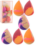6Pcs Tri Color Makeup Sponge, Low Absorption Latex Free Soft Makeup Sponges For Foundation,Beauty Sponge(Multicolor)
