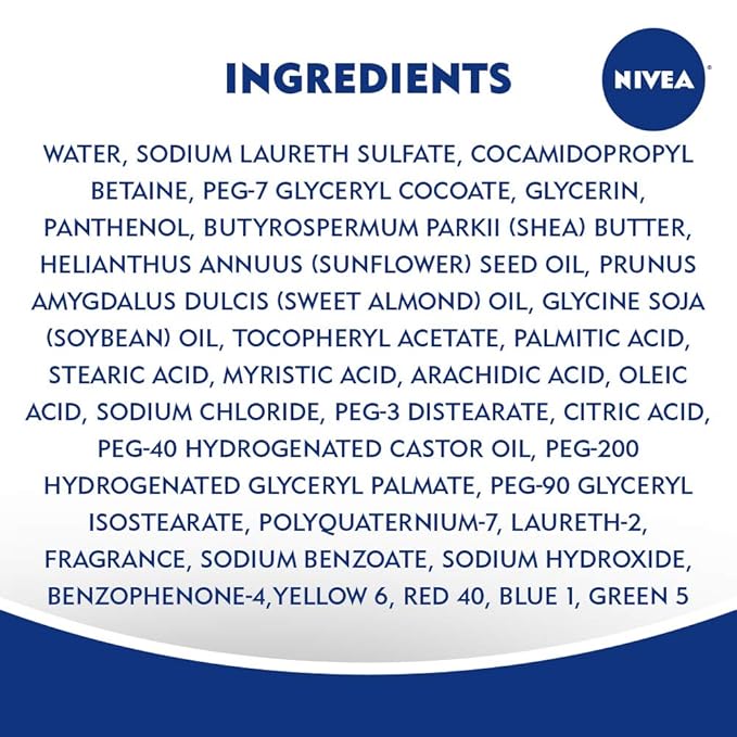 Nivea Cocoa and Shea Butter Pampering Body Wash with Nourishing Serum, 20 Fl Oz Bottle (Pack of 3)