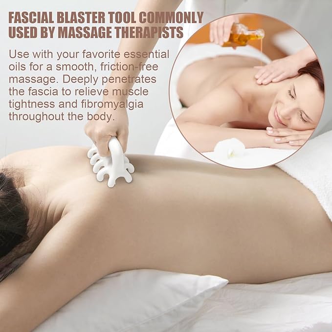 Vemoky Fascia Massage Tool Trigger Point Massage Tools Anti Blaster for Cellulite Massage Tool Reaching Deep Myofascial Tissue Throughout The Body Release Muscle Knot Reduction Cellulite