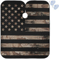 Visesunny Barber Cape with American Flag & Desert Camouflage - Polyester Hair Cutting Salon Apron, Anti-Static, Water-Resistant Shaving Cloth & Beard Shaving Bib