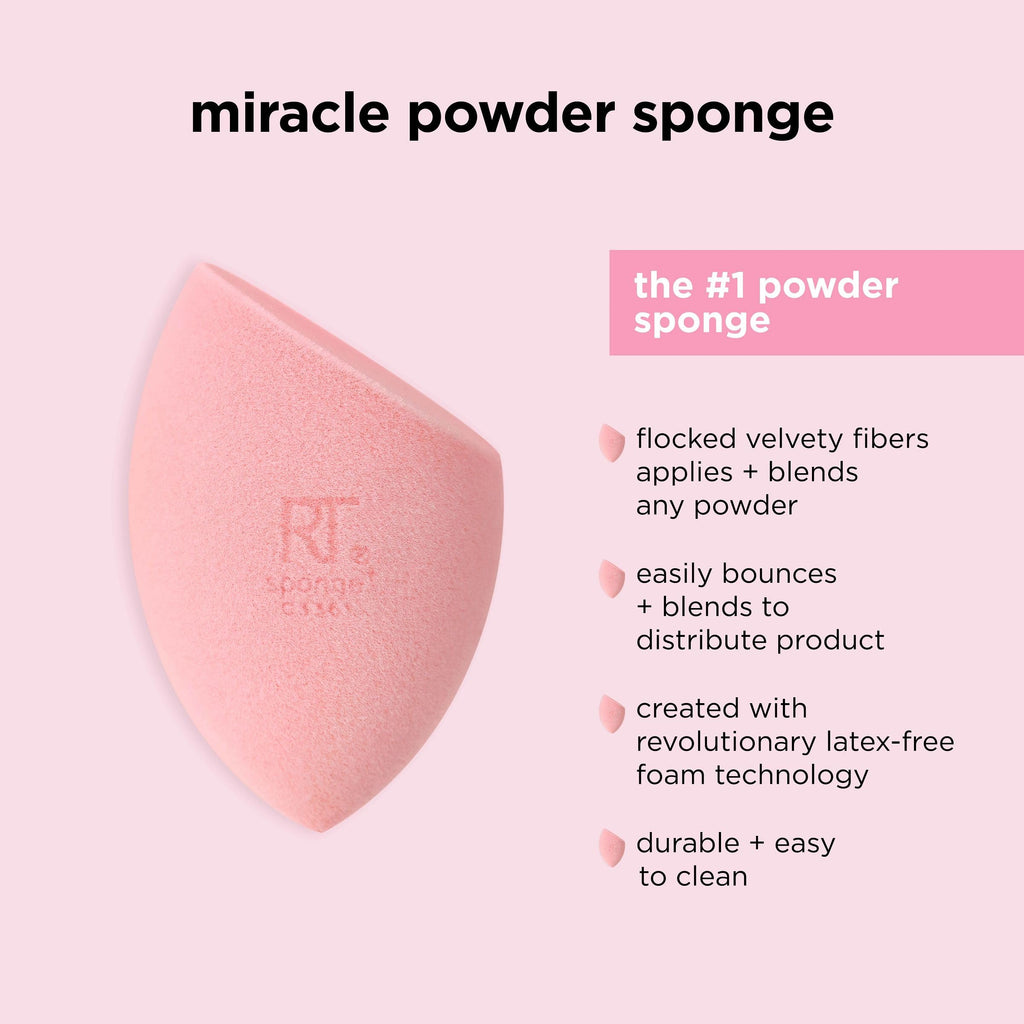 Real Techniques Ultimate Makeup Sponge Trio, Makeup Blending Sponges, For Liquid, Cream, & Powder Products, Powder & Foundation Sponges, Mini Makeup Sponge, Latex-Free Foam, Travel-Friendly, 3 Count