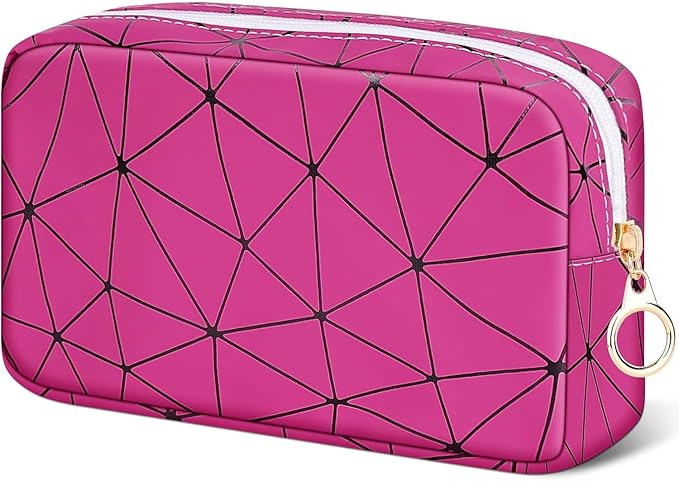 Tampon Holder for Purse, Leather Period Bag Sanitary Napkin Storage Bag for Girls Womens, Portable Feminine Emergency Pad Period Pouch(Rose red)