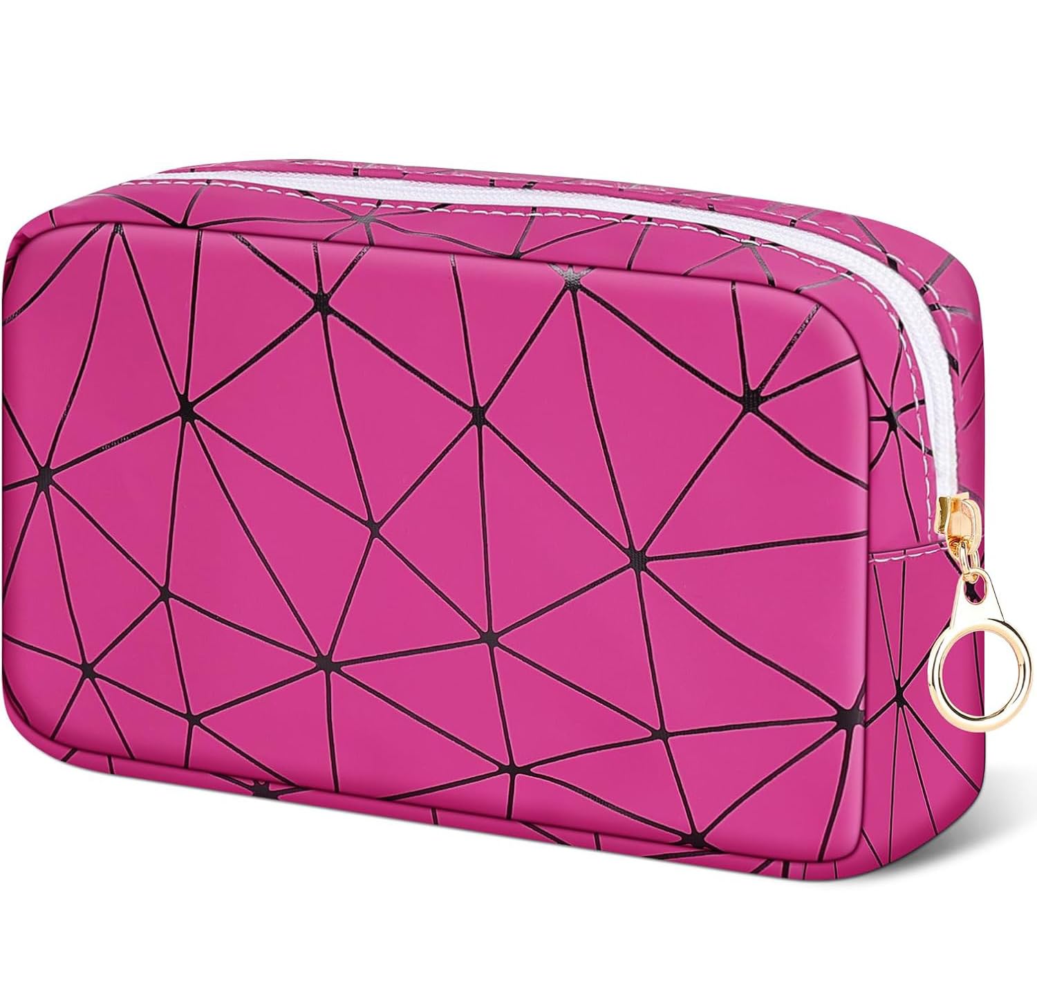 Likesing Period Bag Pouch, Leather Tampon Holder for Purse-Rose Red