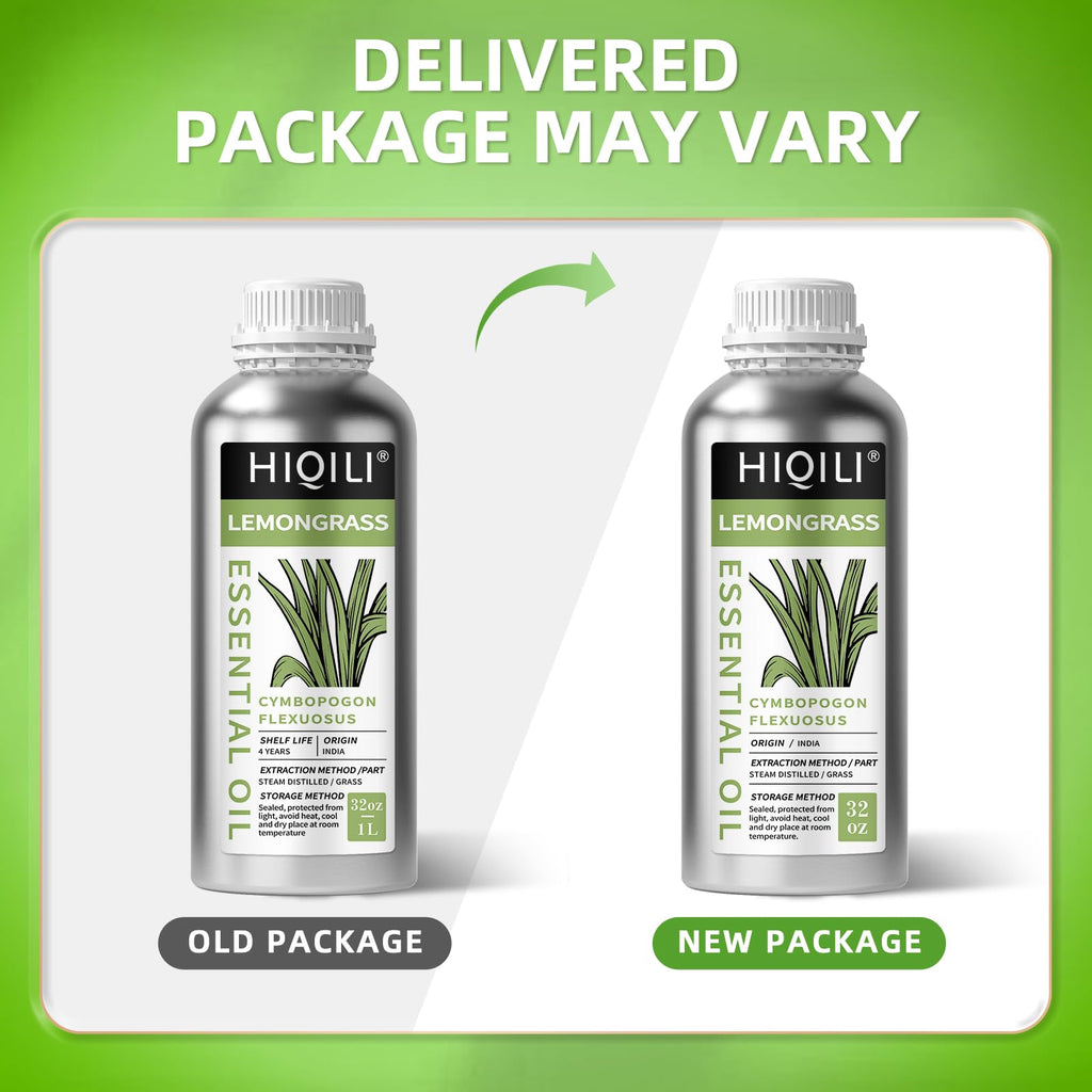 HIQILI Lemongrass Essential Oil Large Capacity for Body Massage