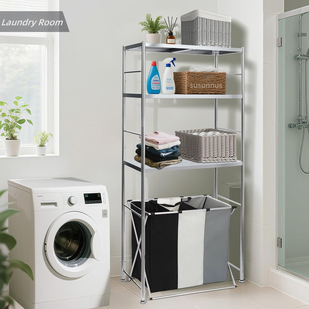susunnus Stainless Steel Storage Shelf,31.5in-2T,Kitchen,Laundry Room