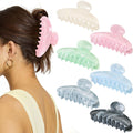 6 Pack Hair Claw Clips for Women - Large Non-Slip Claws for Thick Thin Hair, Cute Hair Barrettes Elegant & Durable, Fashion Hair Accessories Stylish Jaw Clips for Girls Gift(Assorted Colors)