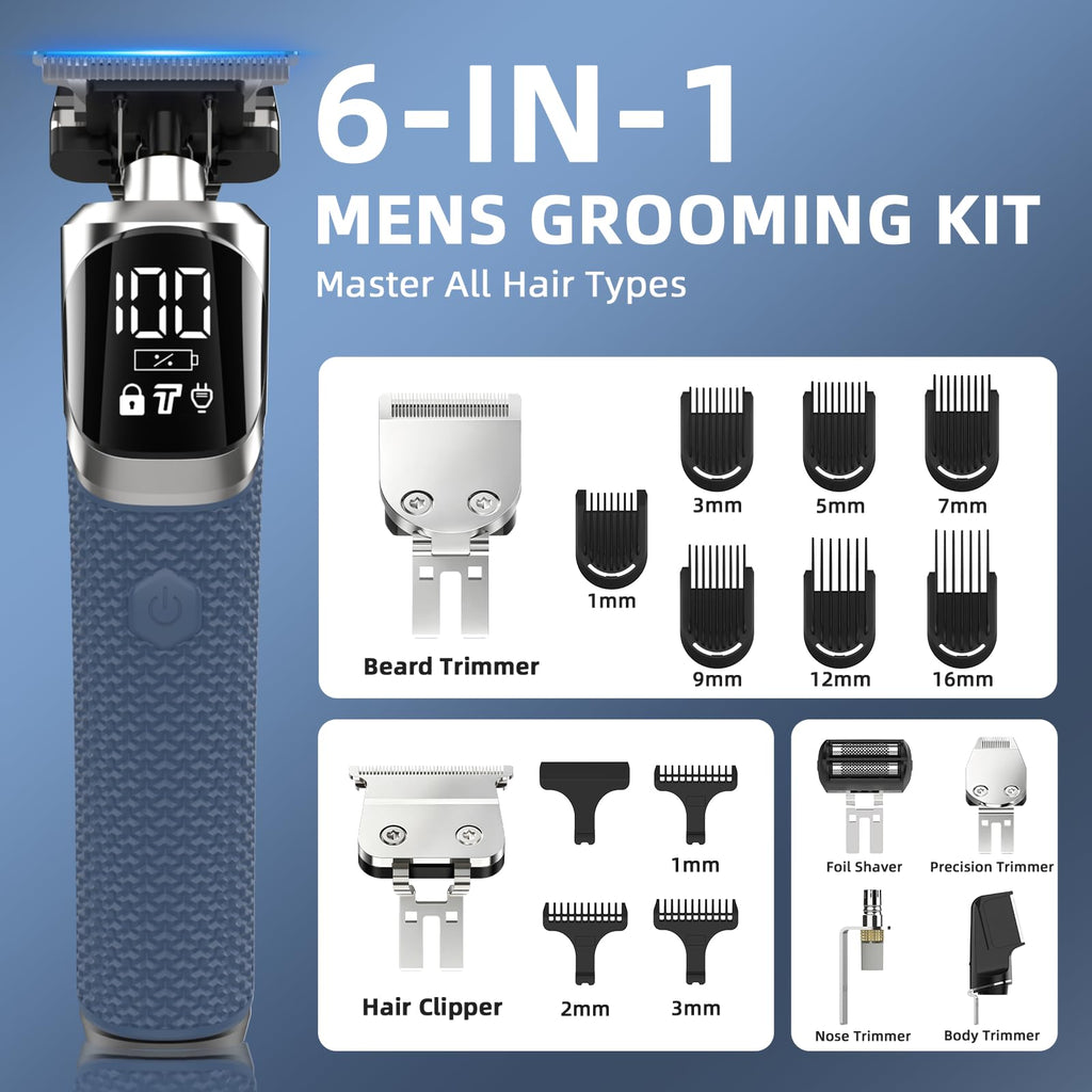 Ufree 6-in-1 Beard Trimmer for Men, Electric Shaver Razor, Hair Trimmer