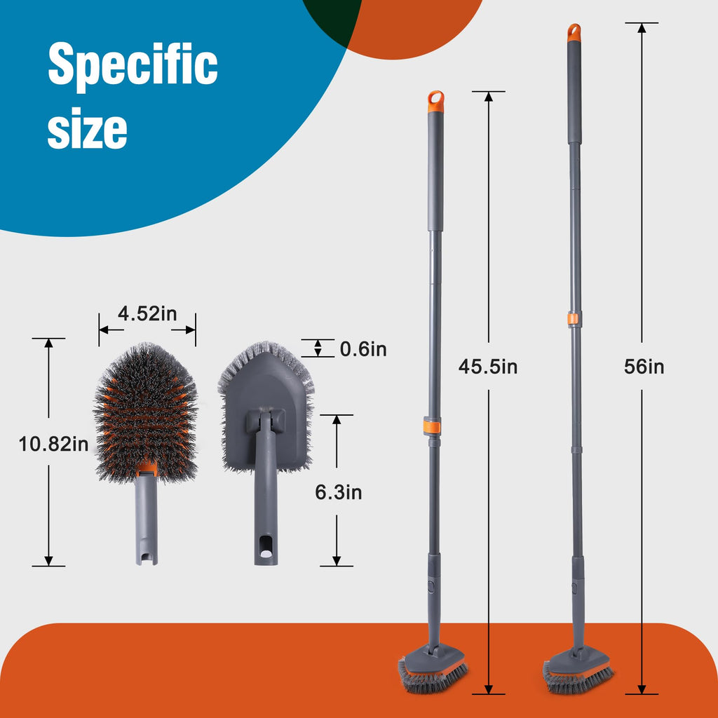CLEANHOME Tub Tile Scrubber Brush for Cleaning Shower Tile Floor,Bathtub
